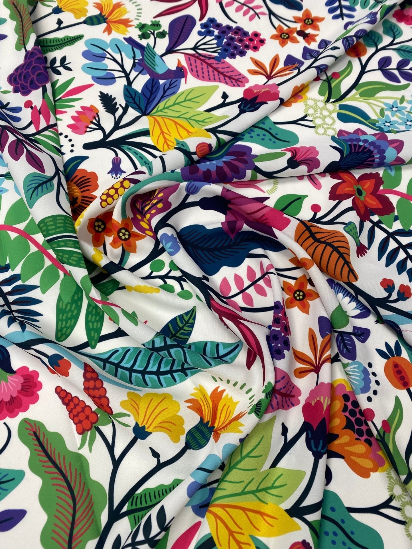 Mexican Flowers Fabric by the Metre