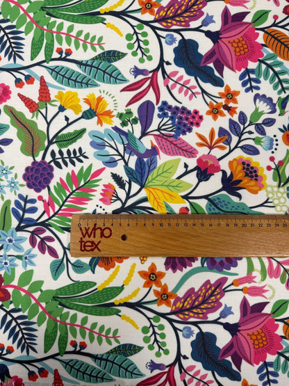 Mexican Flowers Fabric by the Metre