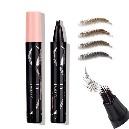 Mgviiiva Eyebrow Pen – 3D Hair-Like Strokes, Waterproof, 24H Hold (#02)
