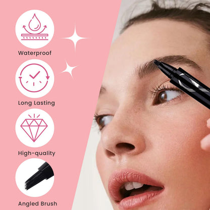 Mgviiiva Eyebrow Pen - 3D Hair-Like Strokes, Waterproof, 24H Hold, Angled Brush | Easy to Use #03