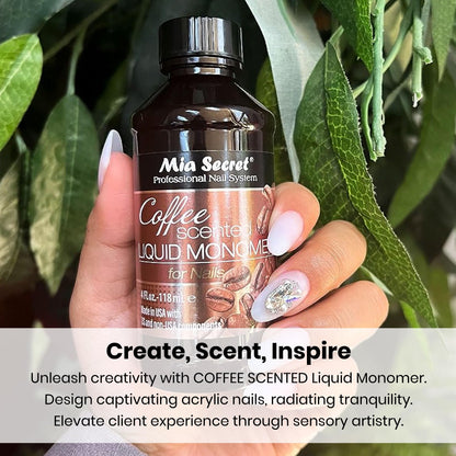 Mia Secret Coffee Scented Liquid Monomer – EMA Monomer for Acrylic Nails (4 oz)