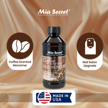 Mia Secret Coffee Scented Liquid Monomer – EMA Monomer for Acrylic Nails (4 oz)