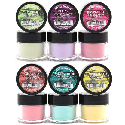 Mia Secret Color Punch Collection - 6 Vibrant Nail Acrylic Powders