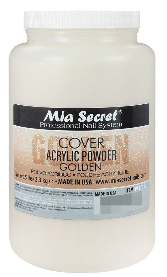 Mia Secret Cover Golden Acrylic Powder (5 lbs) – Salon-Quality Nails