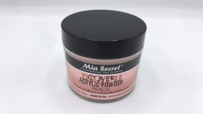 Mia Secret Cover Peach Acrylic Powder 2oz – Natural Coverage for Baby Boomer and Ombre Nails