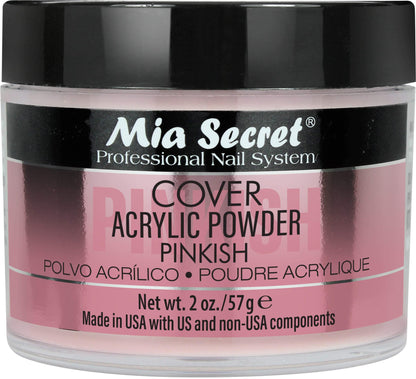 Mia Secret COVER Pinkish Acrylic Powder (2oz) – Self-Leveling, Long-Lasting Nail Coverage