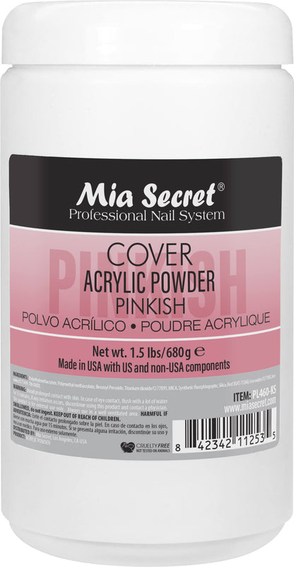 Mia Secret COVER Pinkish Acrylic Powder (1.5 LBS) – Self-Leveling, Long-Lasting Nail Coverage