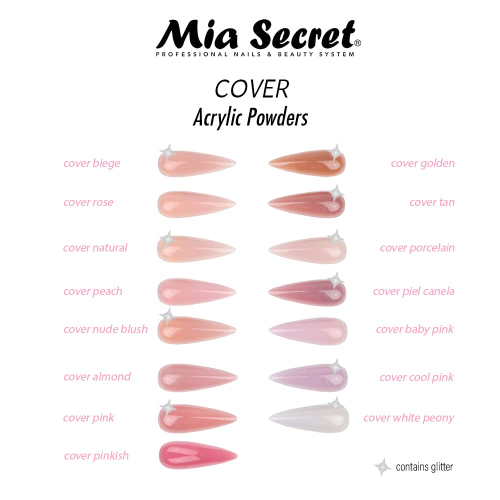 Mia Secret COVER Pinkish Acrylic Powder (2oz) – Self-Leveling, Long-Lasting Nail Coverage