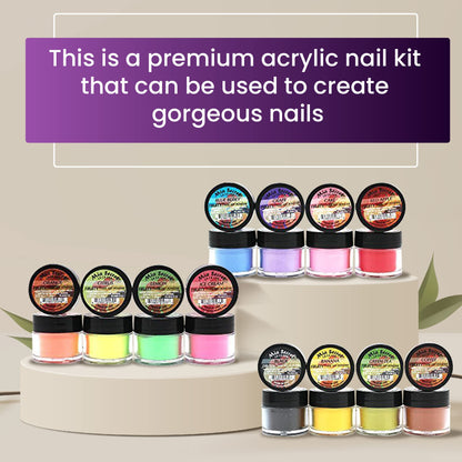 Mia Secret Fruity Collection: 12-Piece Nail Acrylic Powder Set