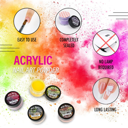 Mia Secret Nail Art Las Vegas Acrylic Powder – 6 Piece Collection