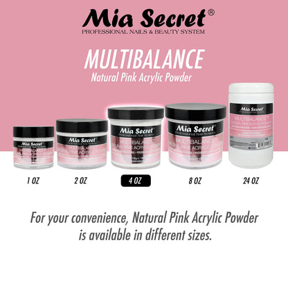 Mia Secret Multi Balance Natural Pink Acrylic Powder 4 Oz | Salon-Quality Nails