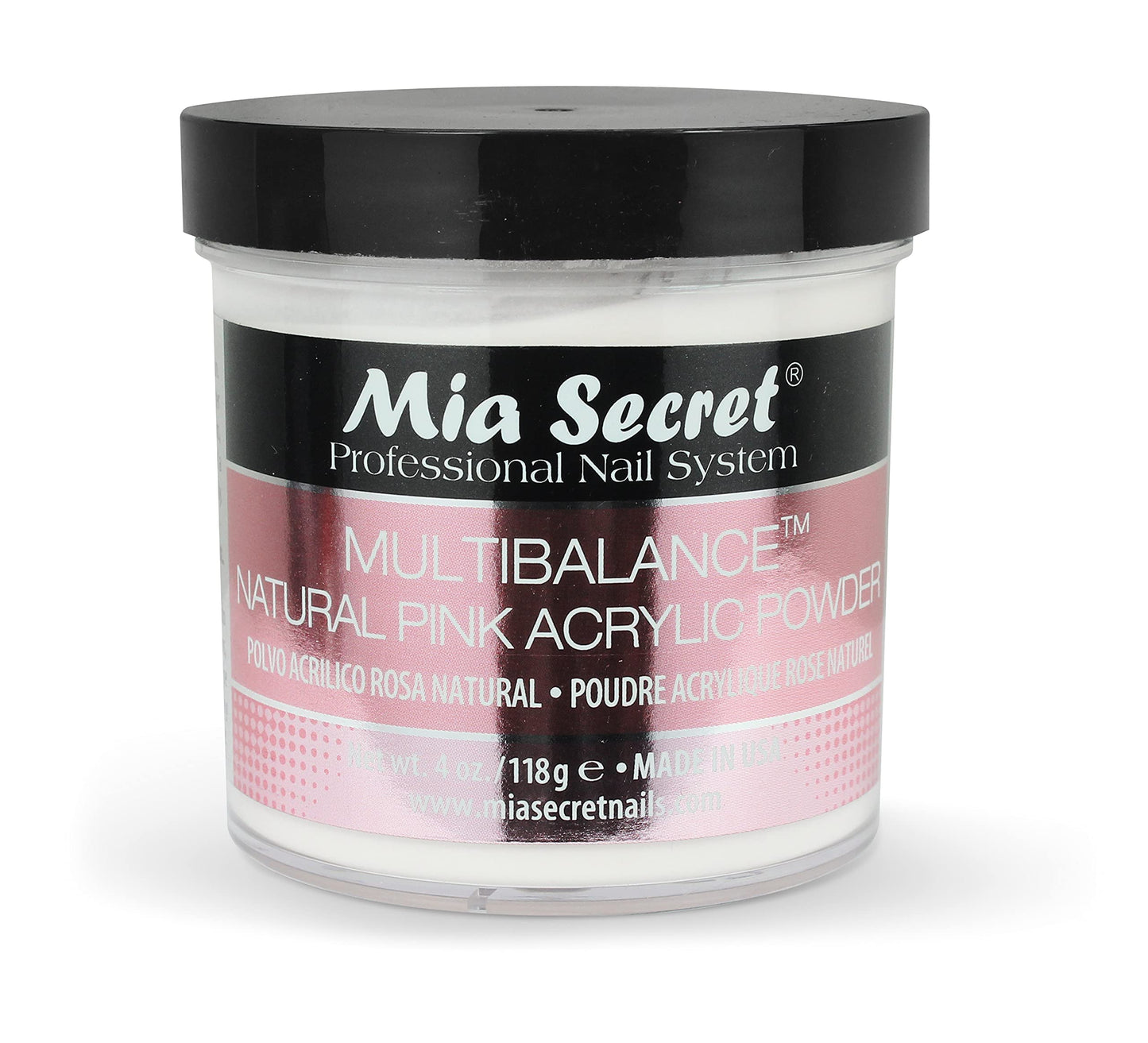 Mia Secret Multi Balance Natural Pink Acrylic Powder 4 Oz | Salon-Quality Nails