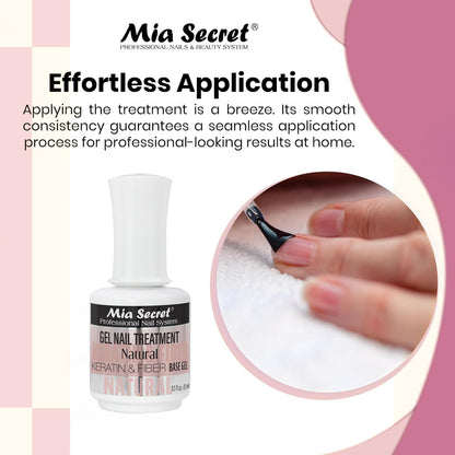 Mia Secret Keratin Base and Top Gel – 0.5 oz Dual-Use Nail Treatment