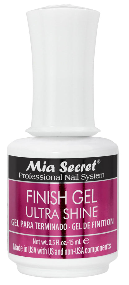 Mia Secret UV Finish Gel Top Coat - No Wipe, High Gloss (15 ml) for Gel & Acrylic