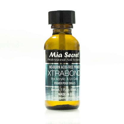 Mia Secret Xtrabond Nail Primer – Acid-Free, No Burn, For Acrylic or UV Gel (1/2 oz or 1 oz)