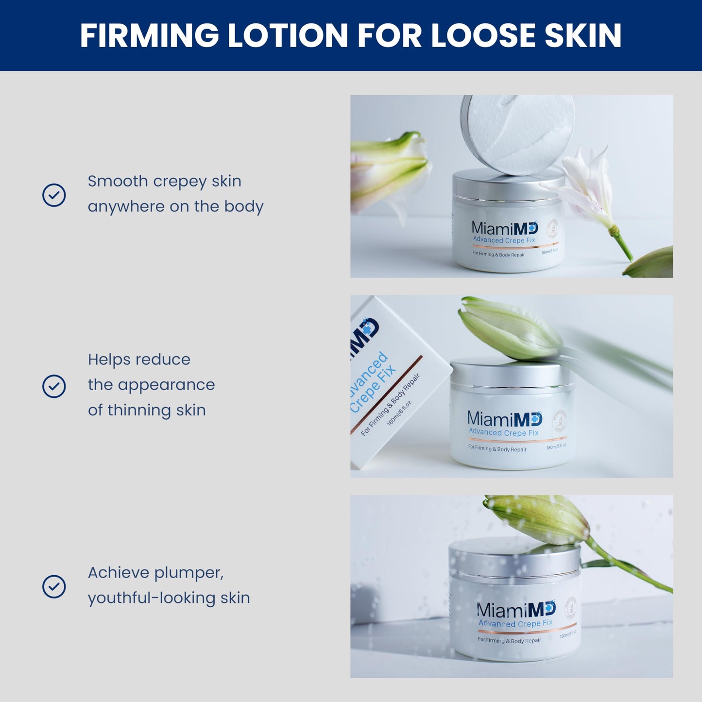 MiamiMD Advanced Crepe Fix – Body & Neck Tightening Cream (6 fl oz)
