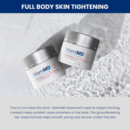 MiamiMD Advanced Crepe Fix – Anti-Aging Firming Cream for All Skin Types (3 x 180 ml) – Cruelty Free, Paraben Free