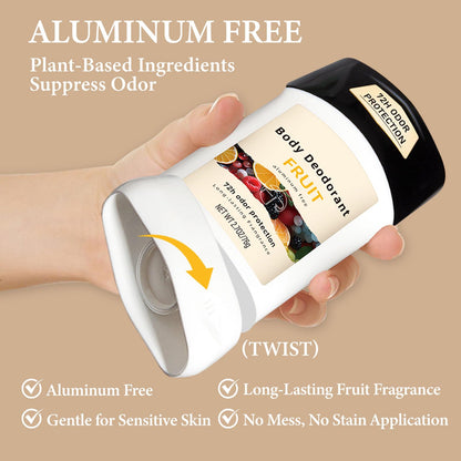 MIANID Aluminum Free Deodorant – 72h Odor Protection, Fruit Scent, 2.7oz for Women & Men
