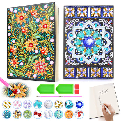 Micaracy Diamond Art Craft Kits for Girls 5-12 | Gift Box Diary Notebook Set