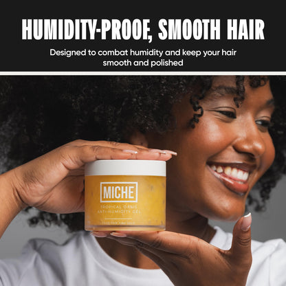 MICHE Anti-Humidity Frizz-Free Strong Hold Hair Gel 8.8 oz | For All Curl Types - Curly and Coily | Miche Beauty