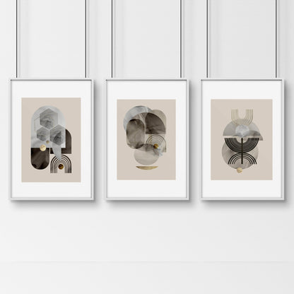 Mid century wall art | set of 3 Bedroom wall art