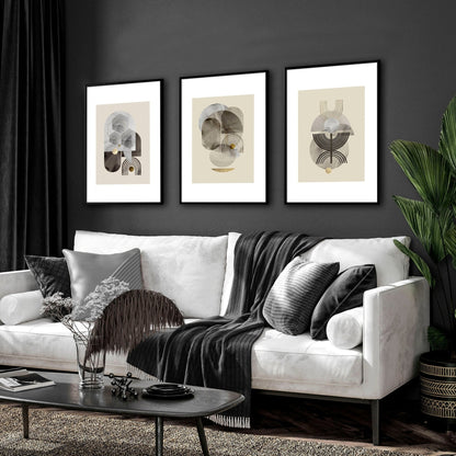 Pictures for Living Room – Neutral Set of 3 Wall Art