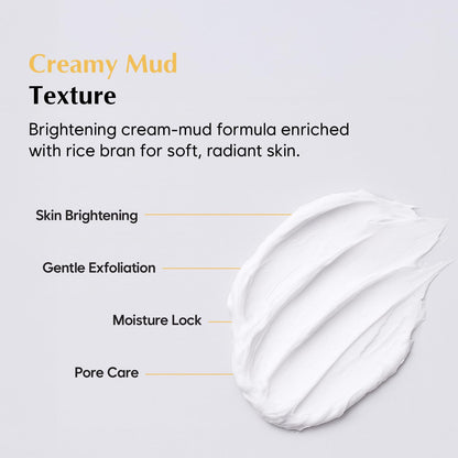 MIDHA Rice Mask – Hydrating, Smoothing Wash-off Facial Mask with 64% Rice Bran Water