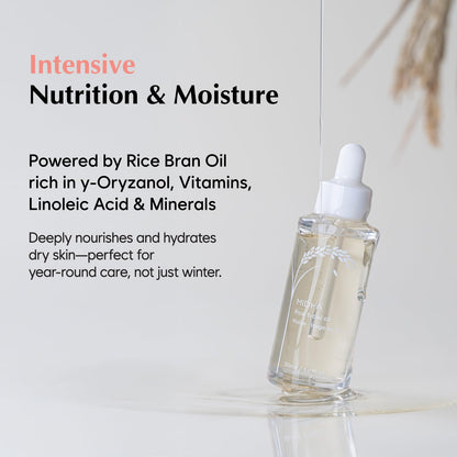 MIDHA Rice Facial Oil 30ml | Deep Hydration, Fast-Absorbing, Non-Greasy