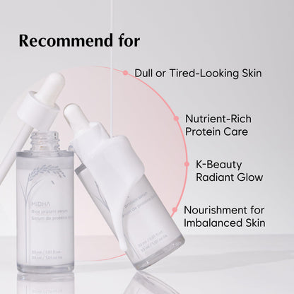 MIDHA Rice Protein Serum – Deep Hydration, Barrier Support, Non-Greasy Finish | 30ml