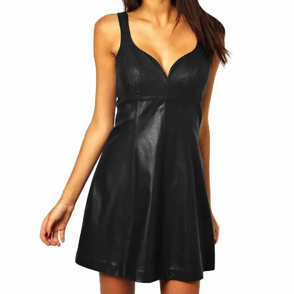 Women’s Leather Party Mini Dress