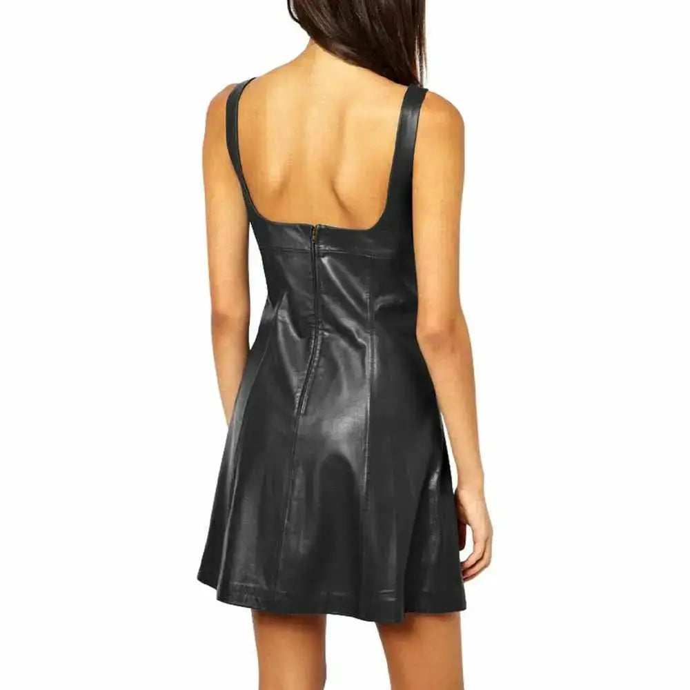 Women’s Leather Party Mini Dress