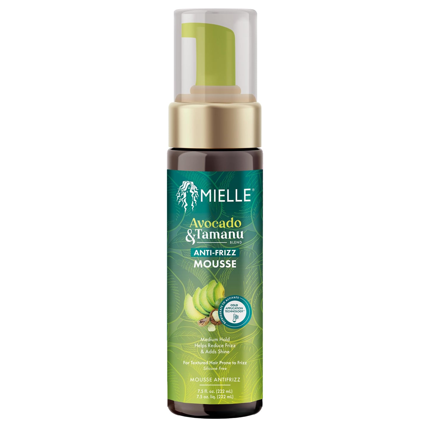 Mielle Organics Avocado & Tamanu Curly Mousse – Medium Hold & Frizz Control