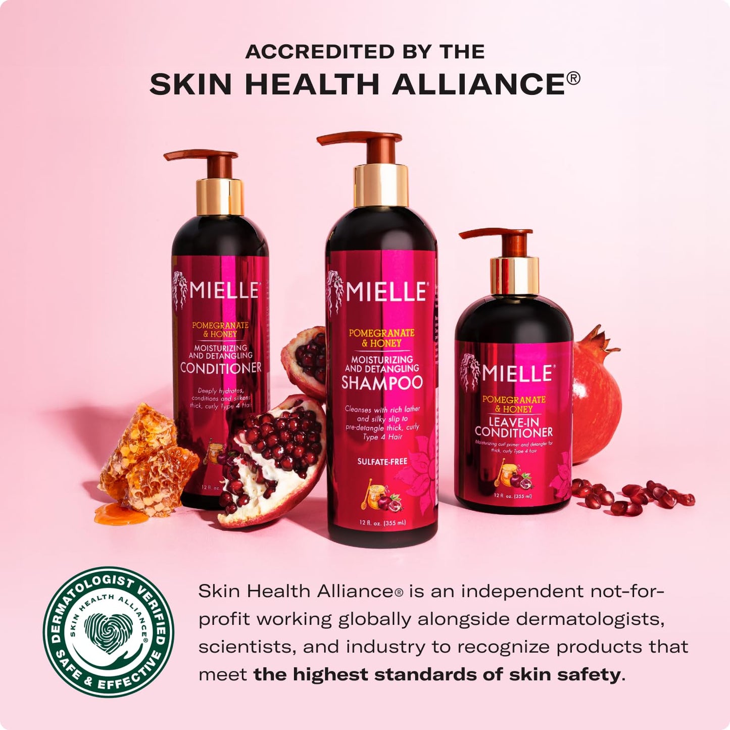 Mielle Organics Pomegranate and Honey Detangling Conditioner for Curly Hair (32 oz) – Deep Moisture and Strength
