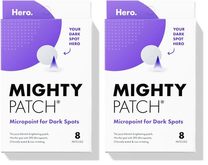 Mighty Patch Hero Cosmetics Micropoint for Dark Spots – Post-Blemish Patch with 395 Micropoints (Pack of 2)