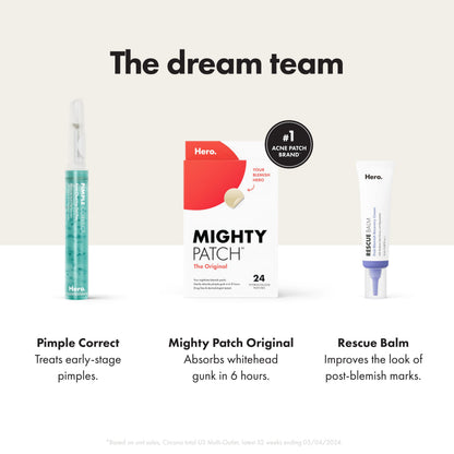 Mighty Patch Original – Hydrocolloid Acne Patch by Hero Cosmetics, 72 Count