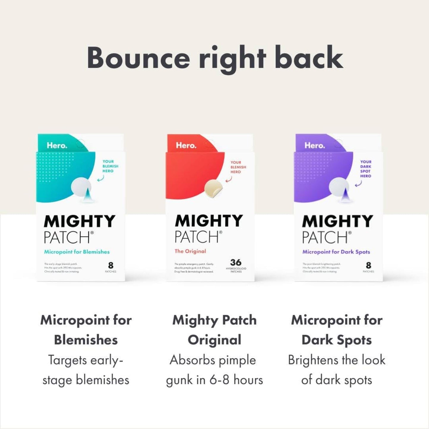 Mighty Patch Original – Hydrocolloid Acne Patch by Hero Cosmetics, 72 Count