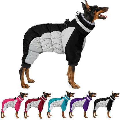MIGOHI Full Body Dog Coat – Warm Reflective Harness Winter Jacket (2XL)