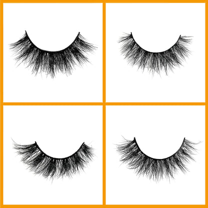 Mikiwi Mink Lashes Natural Look – 5D 14-18mm, Cruelty-Free Reusable Lashes