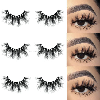 Mikiwi 5D Mink Lashes – Full-Strip, 20-22mm, Super Fluffy Dramatic Lashes, Handmade & Cruelty-Free