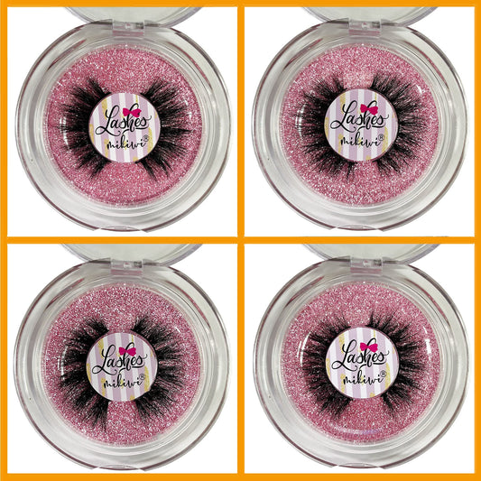 Mikiwi Mink Lashes Natural Look – 5D 14-18mm, Cruelty-Free Reusable Lashes