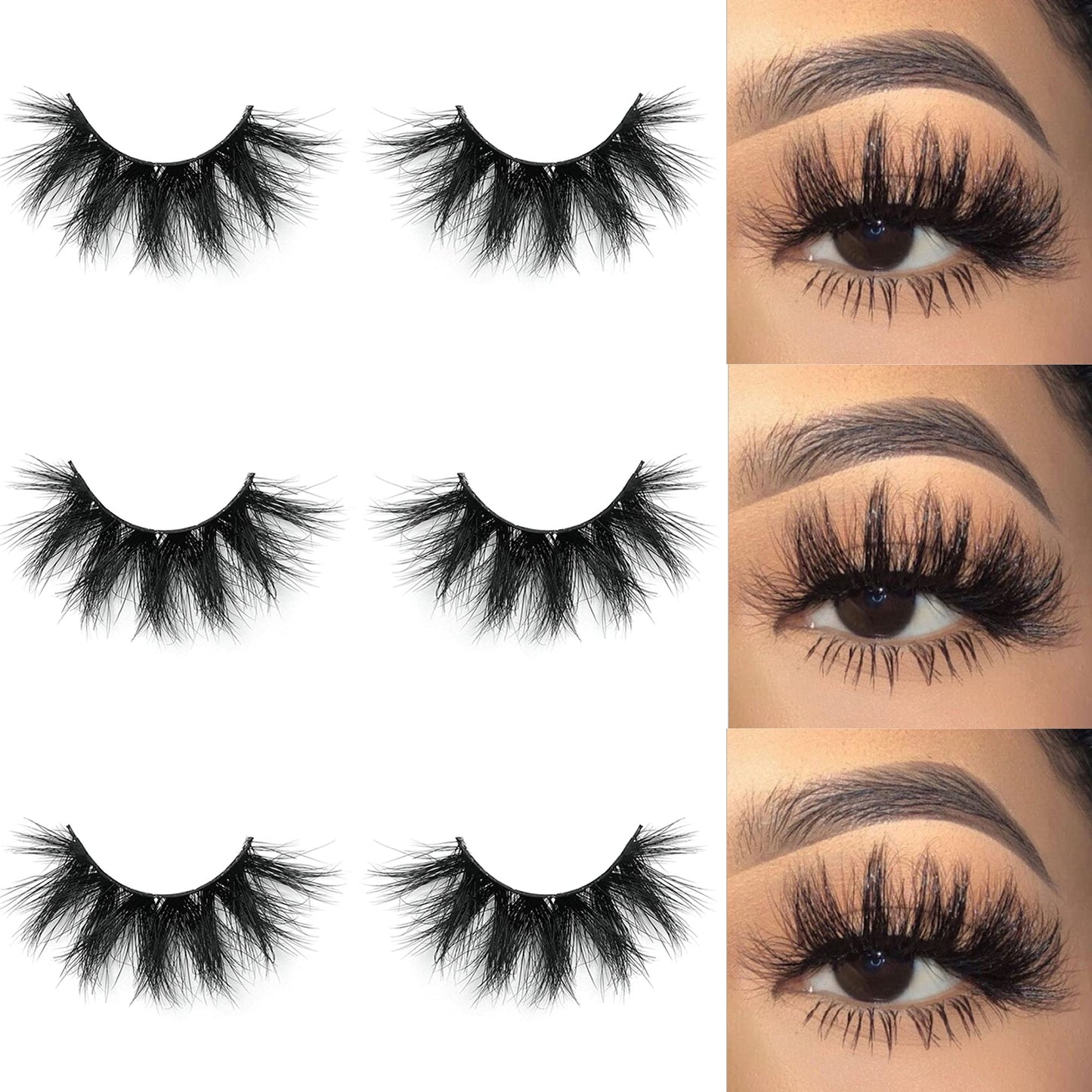Mikiwi Mink Lashes 5D – Ultra-Soft, 20-22mm Dramatic Full Strips
