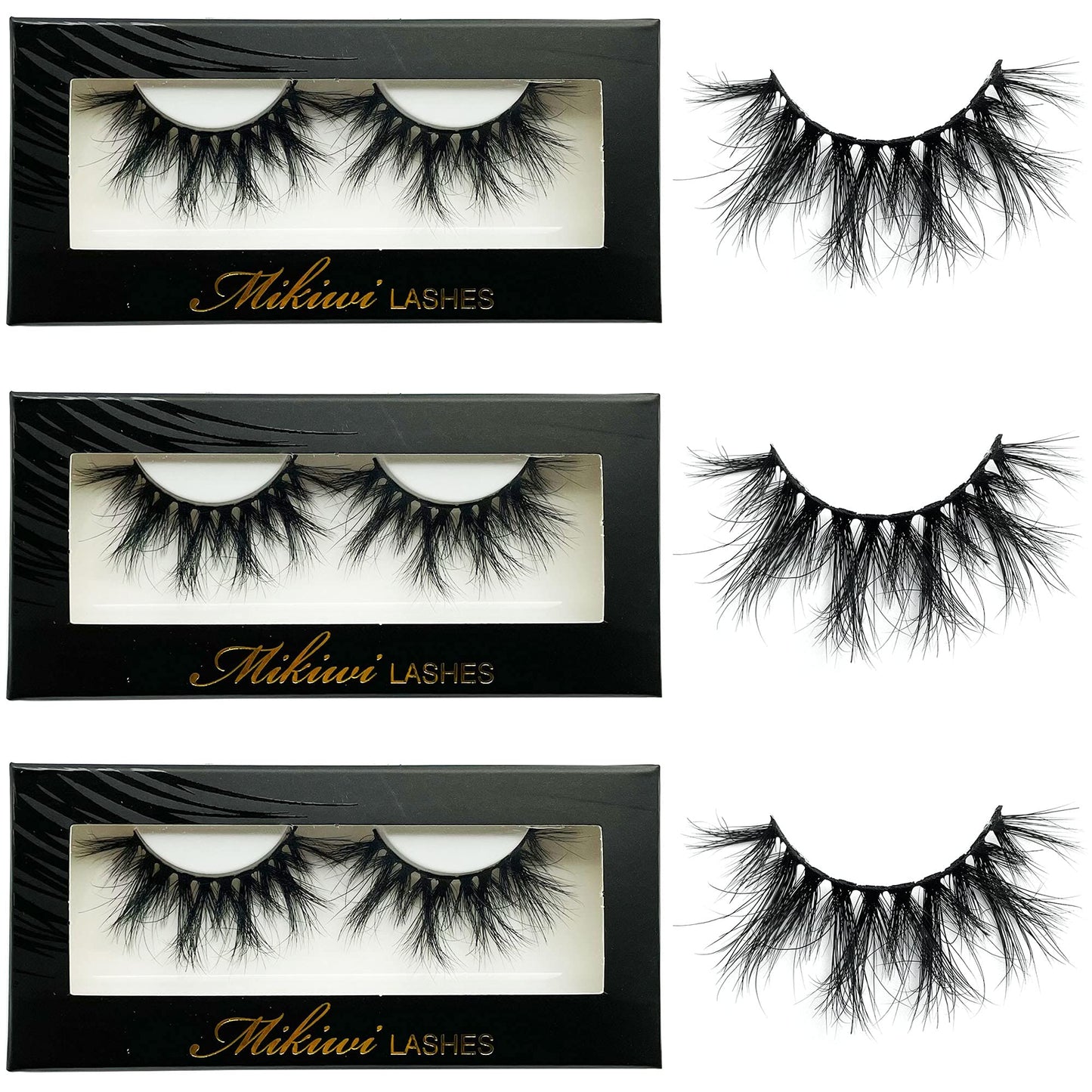 Mikiwi 5D Mink Lashes – Full-Strip, 20-22mm, Super Fluffy Dramatic Lashes, Handmade & Cruelty-Free