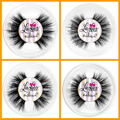 Mikiwi Mink Lashes Natural Look – 5D 14-18mm, Cruelty-Free Reusable Lashes