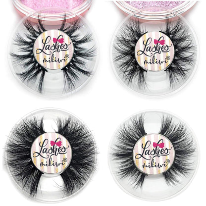 Mikiwi 3D Mink Lashes - 4 Styles Dramatic 5D Strip Lashes Pack-4