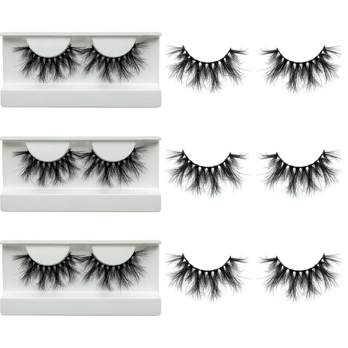 Mikiwi 5D Mink Lashes – Full-Strip, 20-22mm, Super Fluffy Dramatic Lashes, Handmade & Cruelty-Free