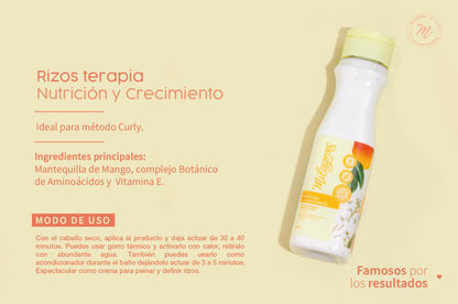 Milagros Curl Therapy: Natural Growth & Repair Hair Care Set – 100% Natural, Colombian Brand