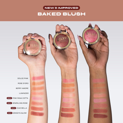 Milani Baked Blush | Updated Powder Blush for Cheeks – Cruelty-Free, Buildable Color | Ciao Bella