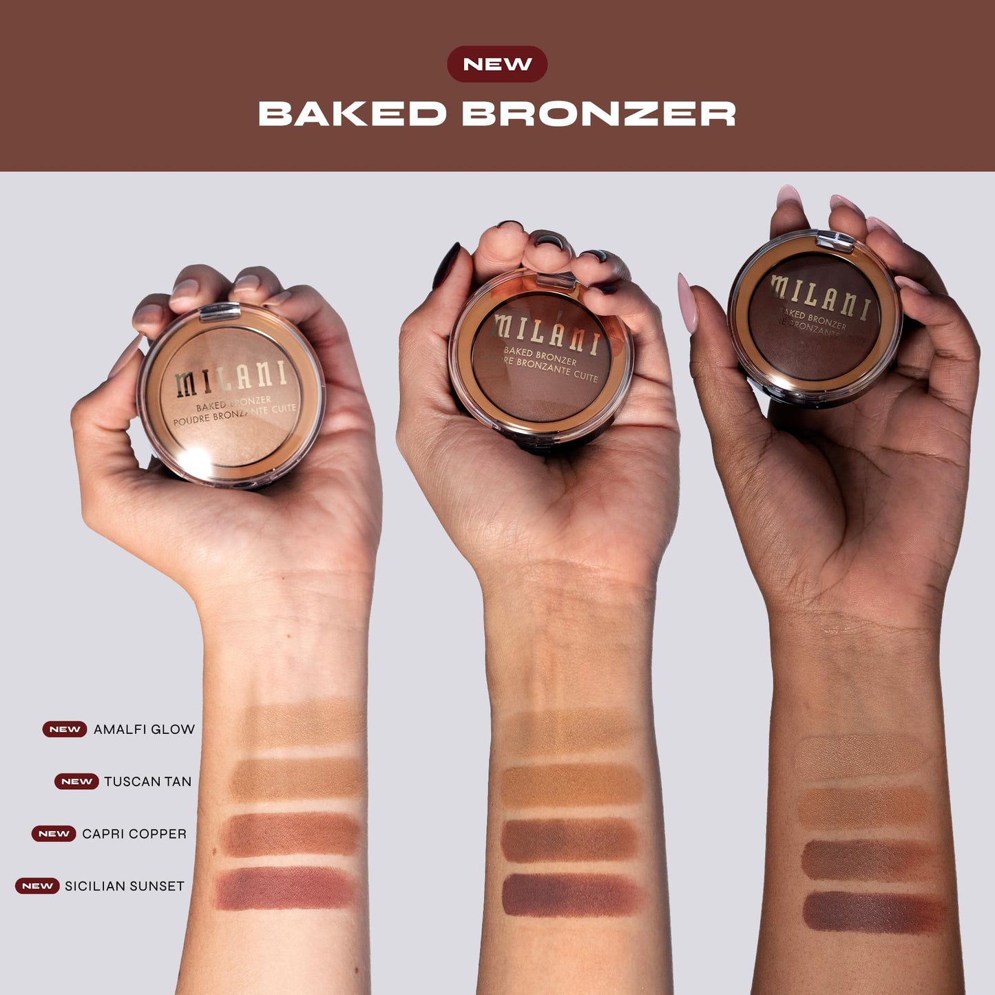 Milani Baked Bronzer | 12-Hour Sun-Kissed Glow, Talc-Free & Vegan