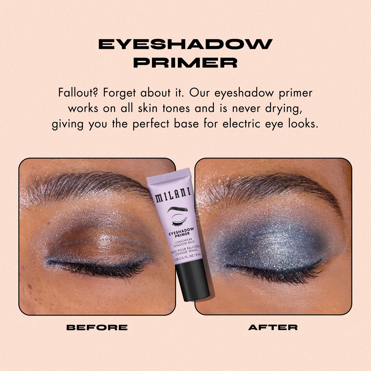 Milani Eyeshadow Primer - 2 Pack | Long-Lasting, Crease-Proof & Vegan