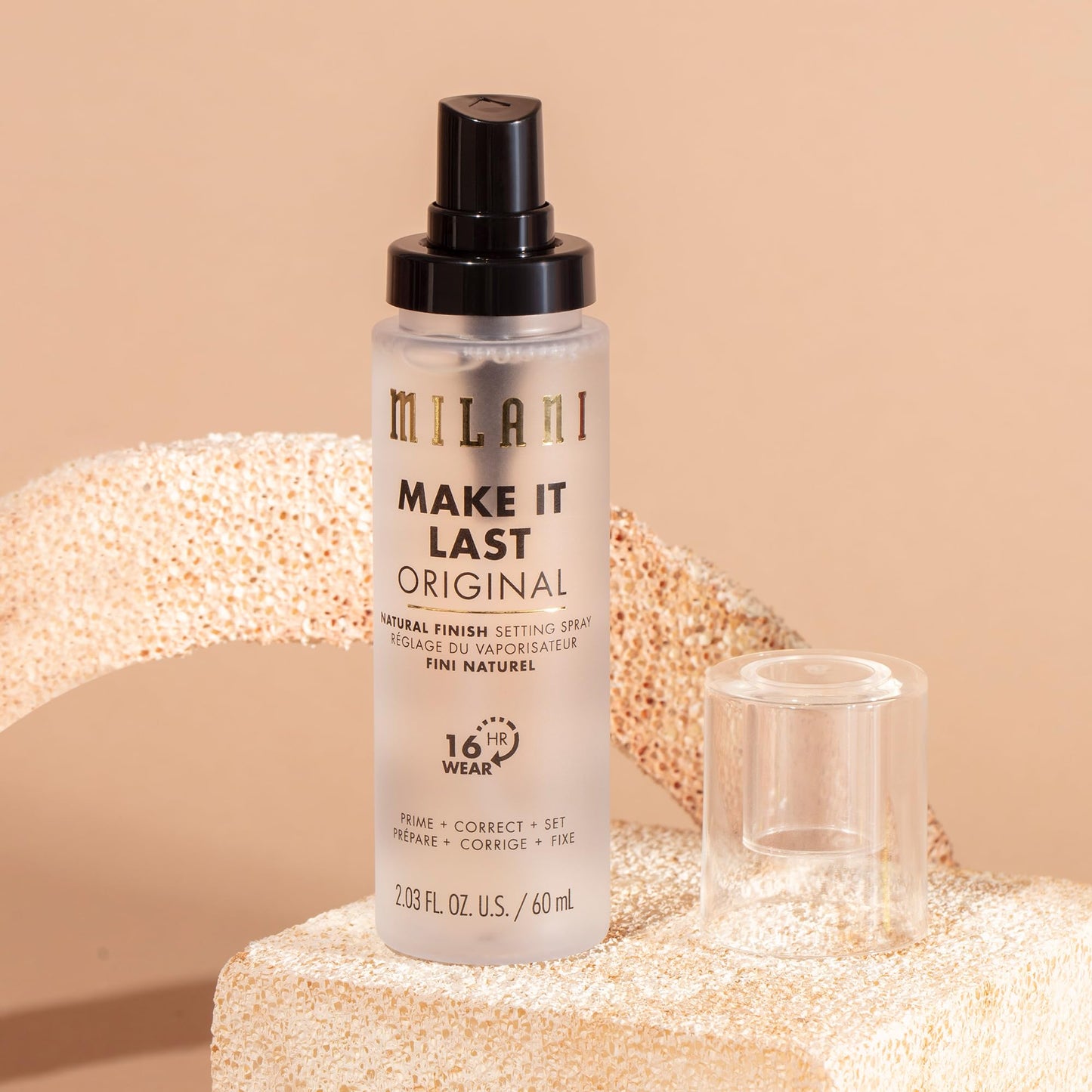 Milani Make It Last Setting Spray + Primer Original – Natural Finish with Niacinamide, 2-Pack (2.03 fl oz each)